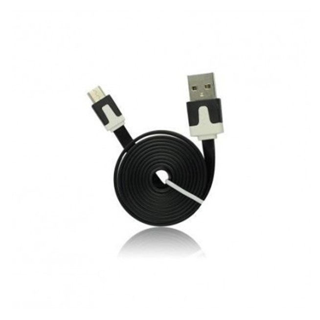 Cable USB - Micro USB Universal Plano Negro