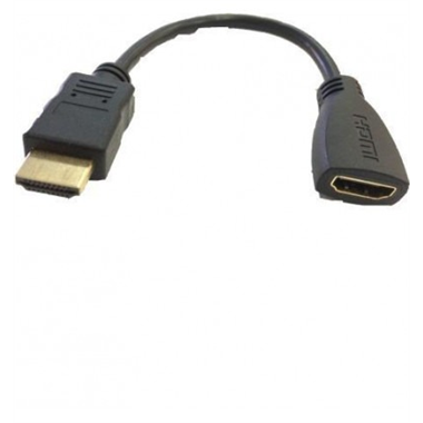 Adaptador HDMI macho-hembra 20cm.