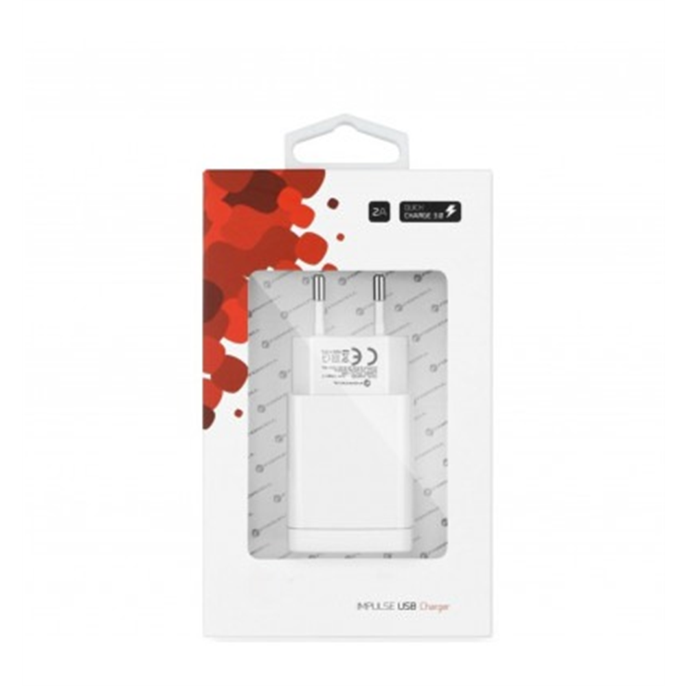 Cargador red Forcell con conector USB 2A con funcion Quick Charge 3.0