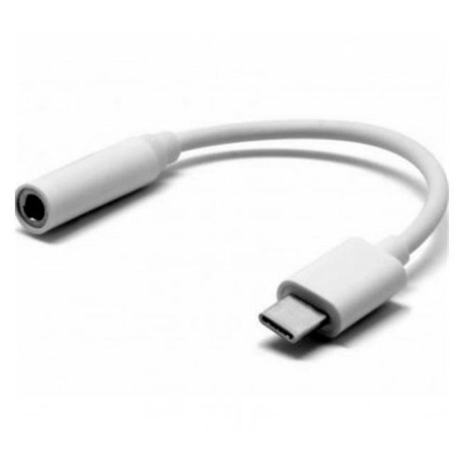 Adaptador de conector tipo C a Jack audio HF/Audio blanco
