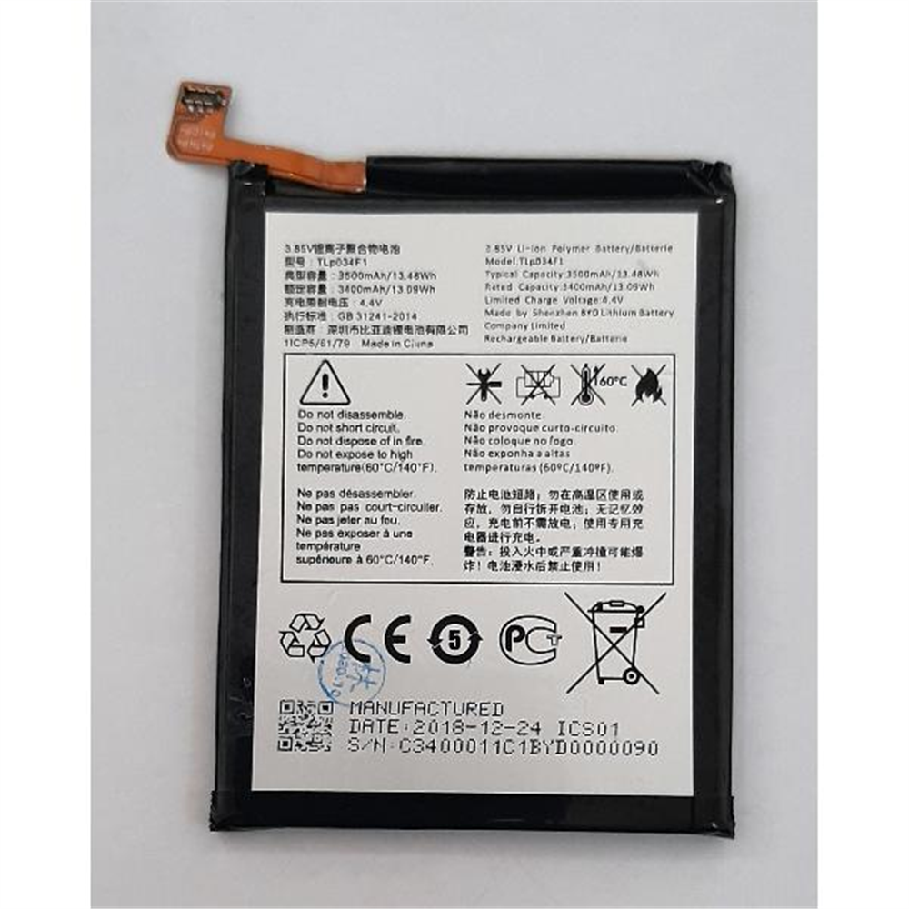 Bateria premium  TLP034F7 para Alcatel 3 2019 5053
