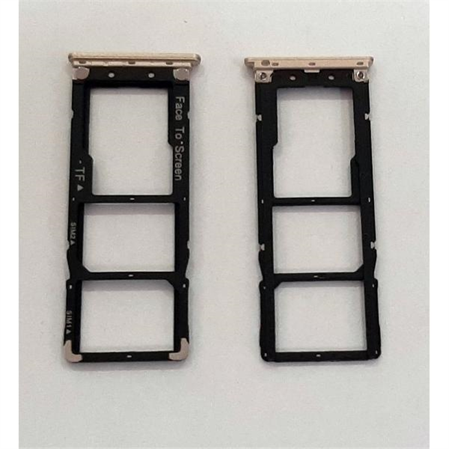 Soporte o bandeja dual sim dorada para Alcatel 3C 5026D calidad premium