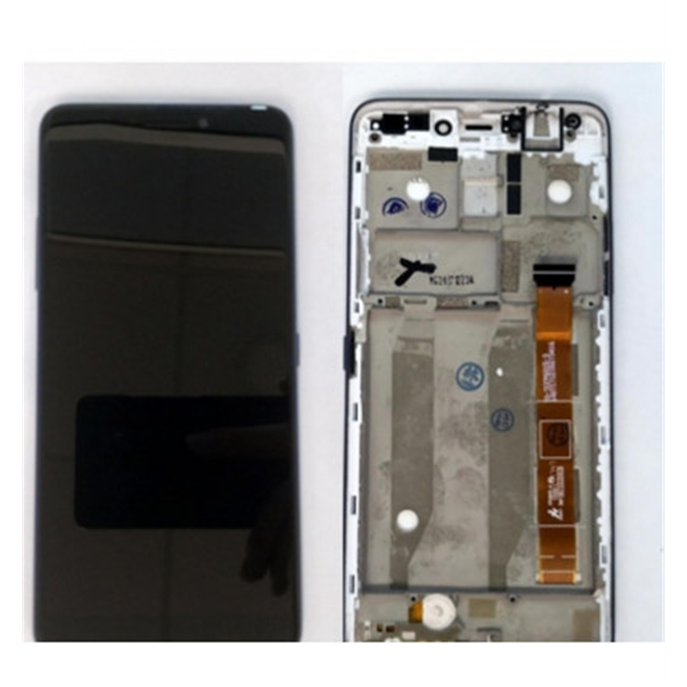 Alcatel 3V 5099 pantalla lcd + tactil negro + marco azul