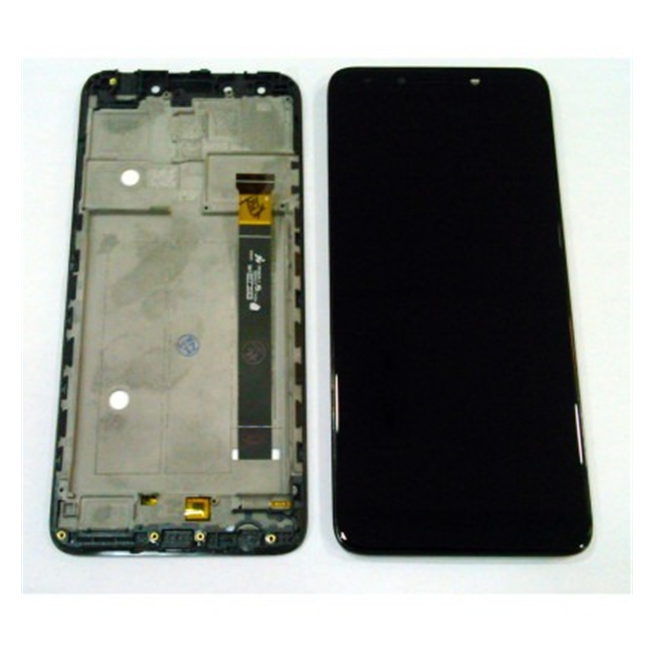 Alcatel A7 6062 pantalla lcd + tactil negro + marco premium