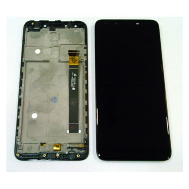 Alcatel A7 6062 pantalla lcd + tactil negro + marco premium