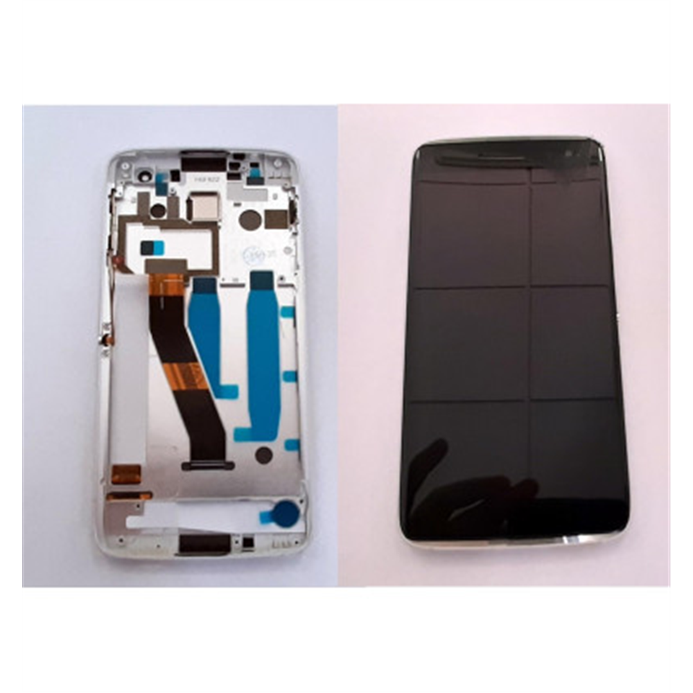 Pantalla LCD para Alcatel Idol 4S OT6071 mas tactil negro mas marco plata calidad premium