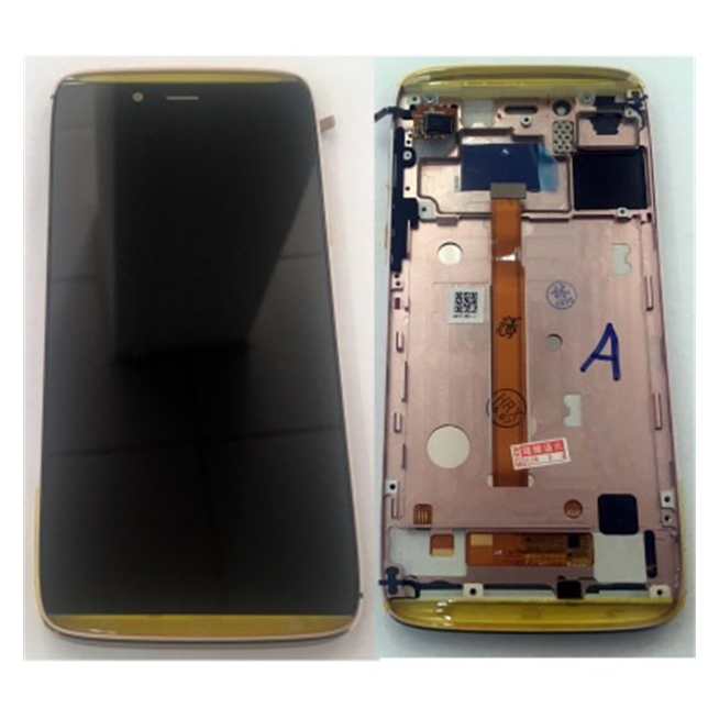 Alcatel Idol Alfa 6032x 6032a pantalla lcd + tactil negro + marco rosa premium