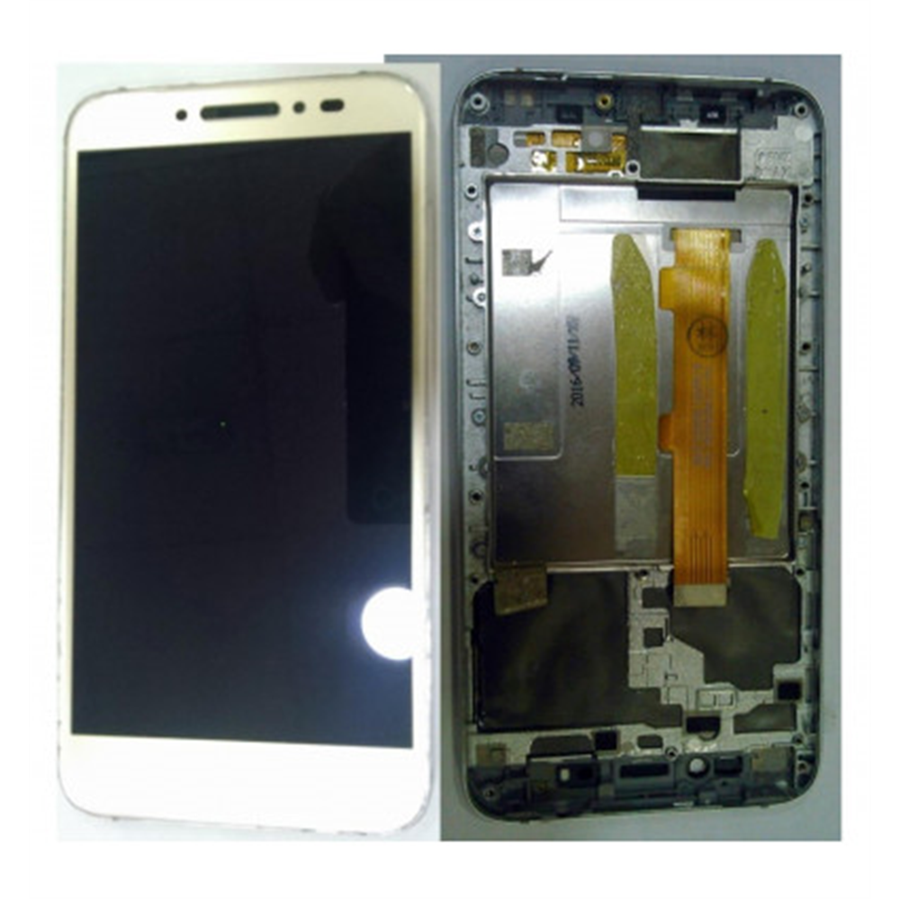 Pantalla LCD para Alcatel One Touch Shine Lite 5080X mas tactil dorado mas marco plata
