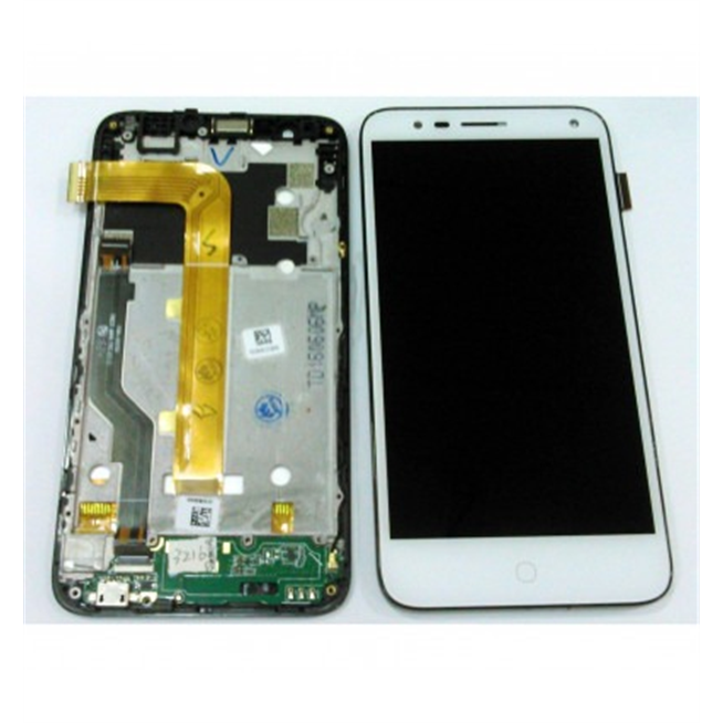 Alcatel pop 4 5051D pantalla lcd + tactil blanco + marco premium