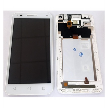 Alcatel U5 3G pantalla lcd + tactil blanco + marco premium
