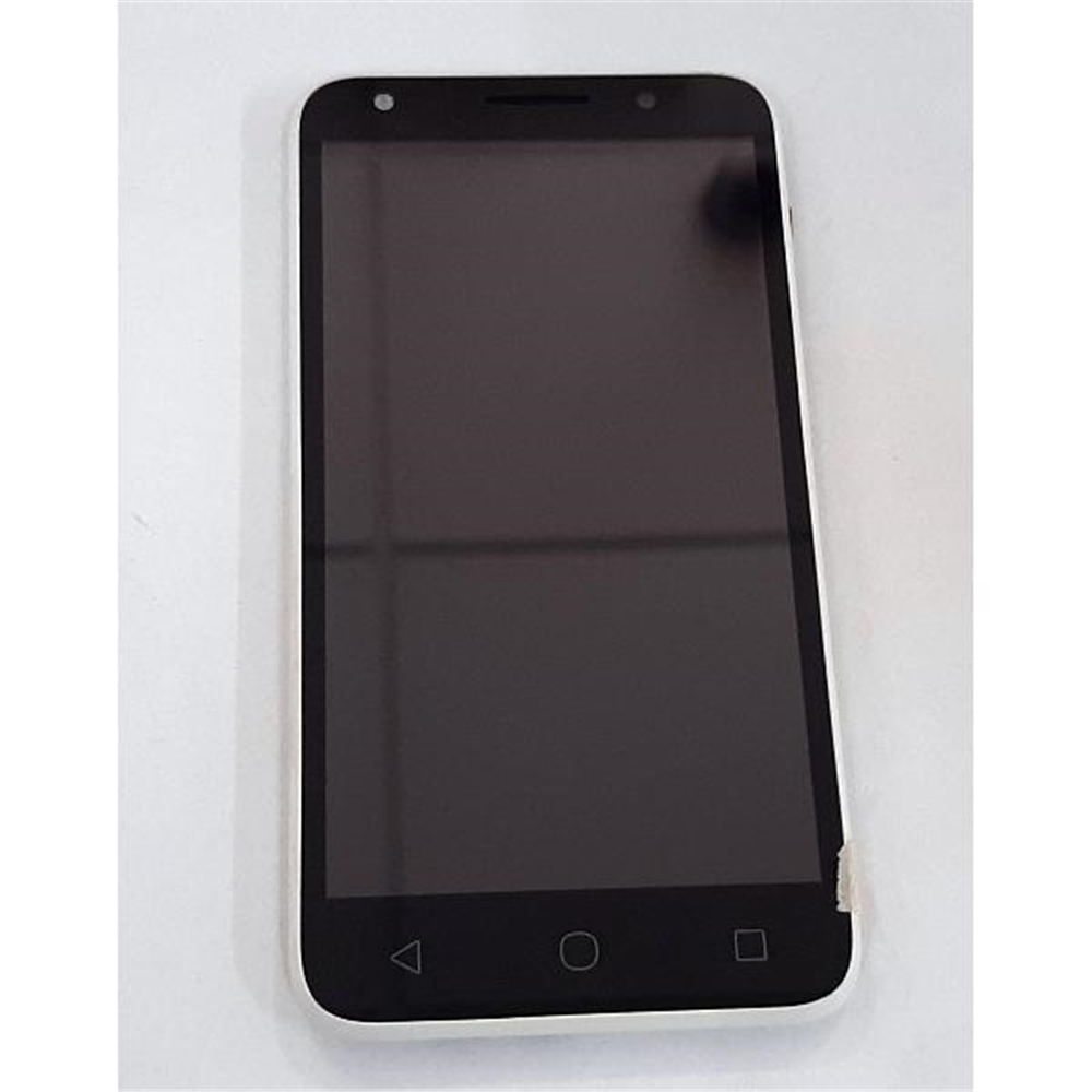 Pantalla lcd para Alcatel Vodafone Smart Turbo 7 VFD500 mas tactil negro mas marco blanco calidad premium