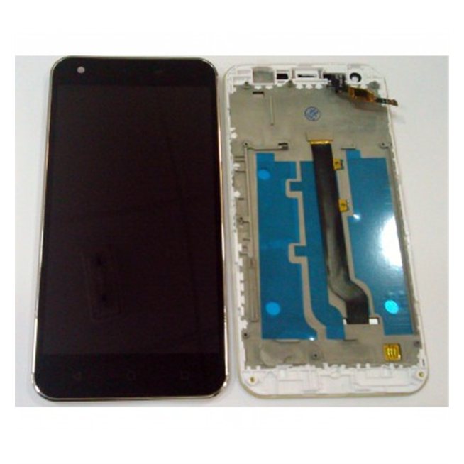 Alcatel Vodafone Smart Ultra 6 995N VF995 VF995N pantalla lcd + tactil negro + marco plata premium