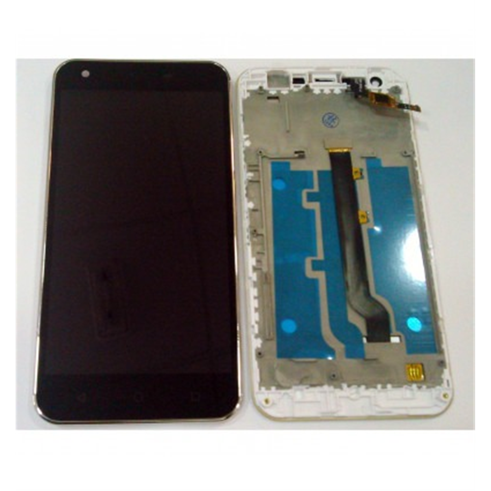 Alcatel Vodafone Smart Ultra 6 995N VF995 VF995N pantalla lcd + tactil negro + marco plata premium