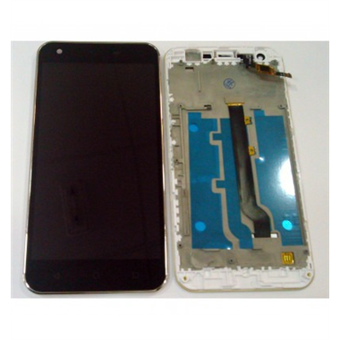 Alcatel Vodafone Smart Ultra 6 995N VF995 VF995N pantalla lcd + tactil negro + marco plata premium