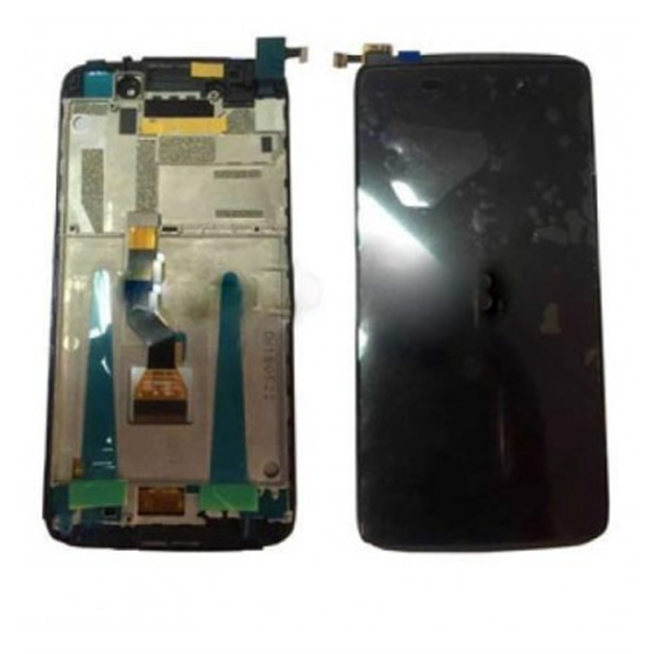 Alcatel One Touch Idol 3 6039 OT6039 pantalla lcd + táctil negro + marco remanufacturado premium