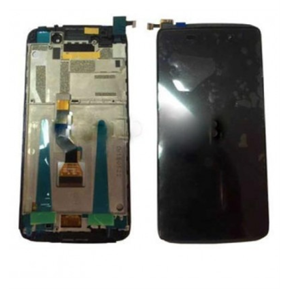 Alcatel One Touch Idol 3 6039 OT6039 pantalla lcd + táctil negro + marco remanufacturado premium