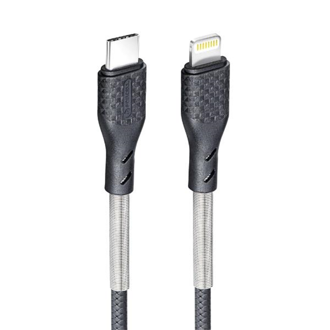 FORCELL Carbon cable tipo C para Lightning 8-pin 1 metro