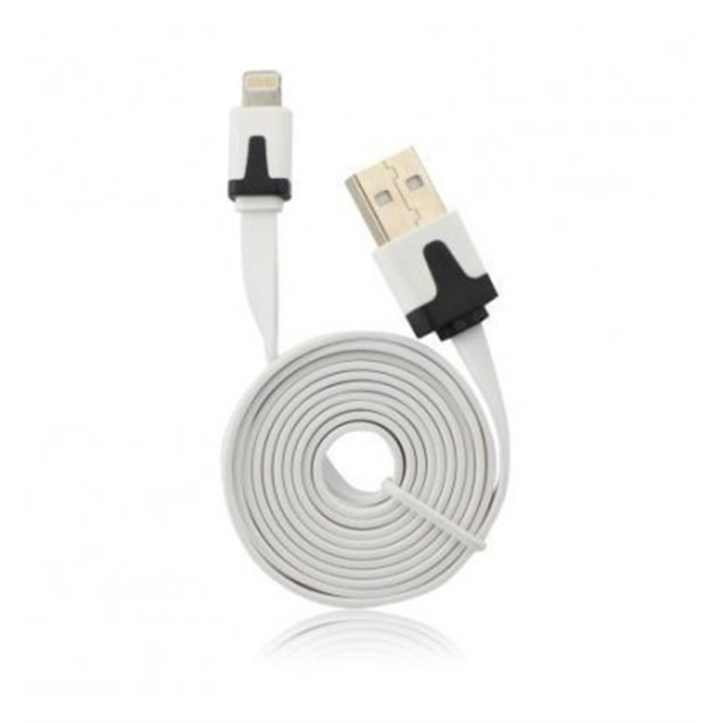 Cable Usb Plano Blanco iPhone 5/5C/5S/6/6+/6s/6s iPad Mini C