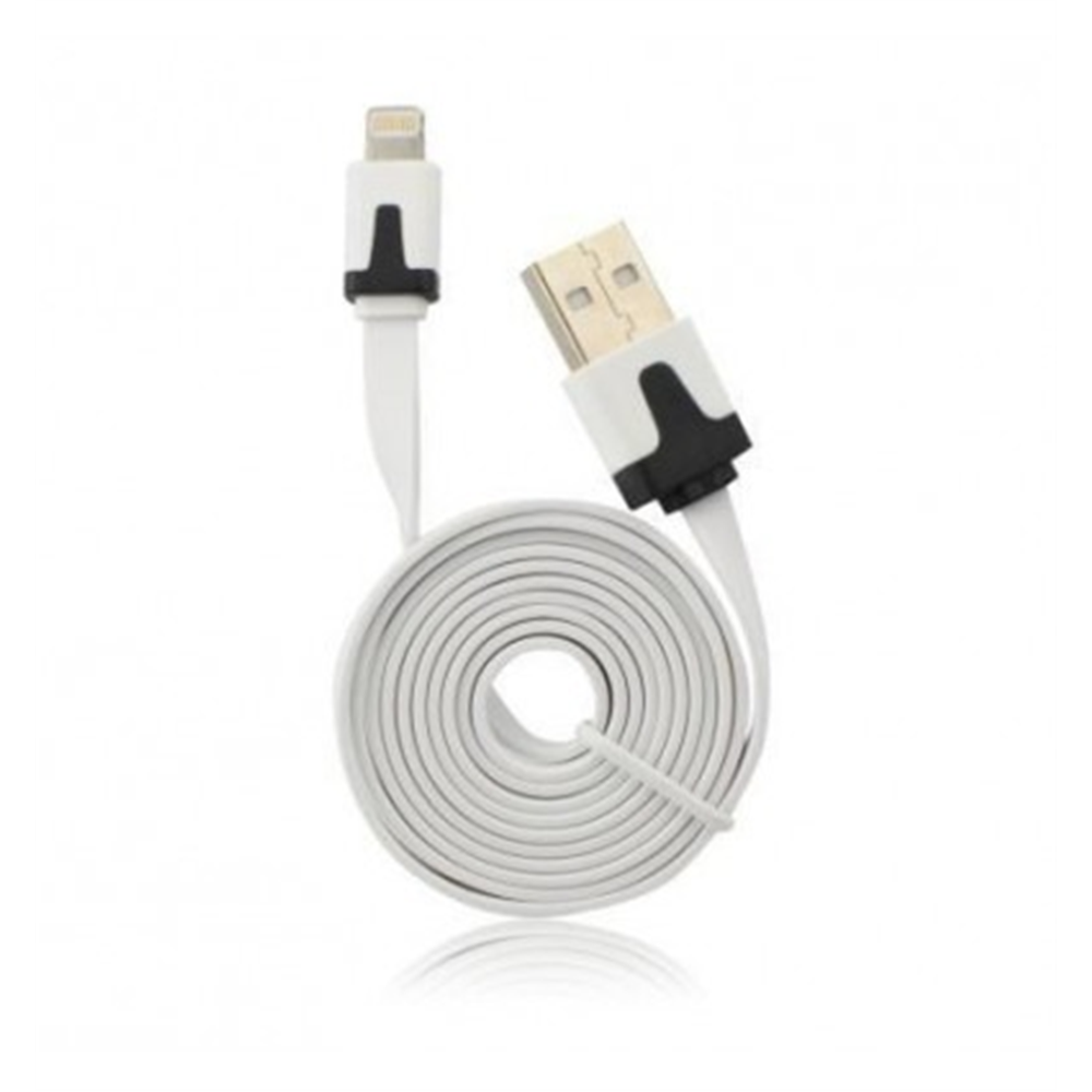 Cable Usb Plano Blanco iPhone 5/5C/5S/6/6+/6s/6s iPad Mini C