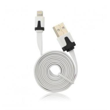 Cable Usb Plano Blanco iPhone 5/5C/5S/6/6+/6s/6s iPad Mini C