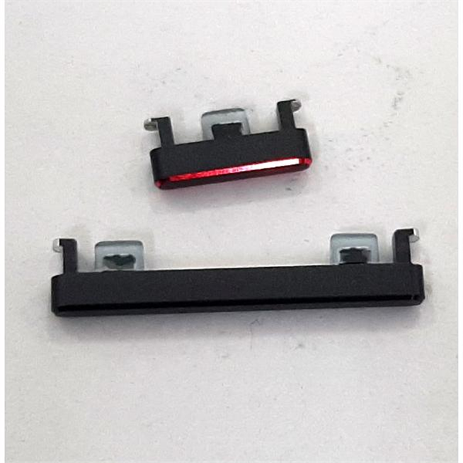 Set 2 botones negro rojo para Asus Rog Phone 5 ZS673KS calidad premium