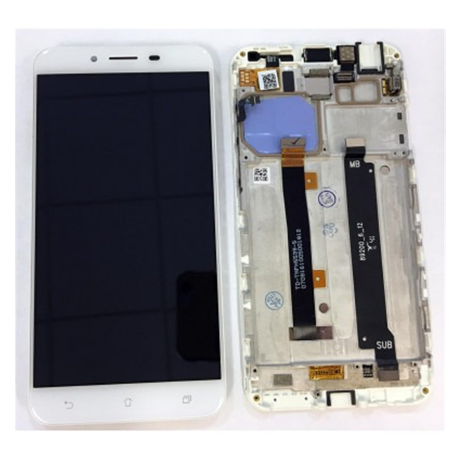 Asus Zenfone 3 Max ZC553KL pantalla lcd + tactil blanco + marco premium