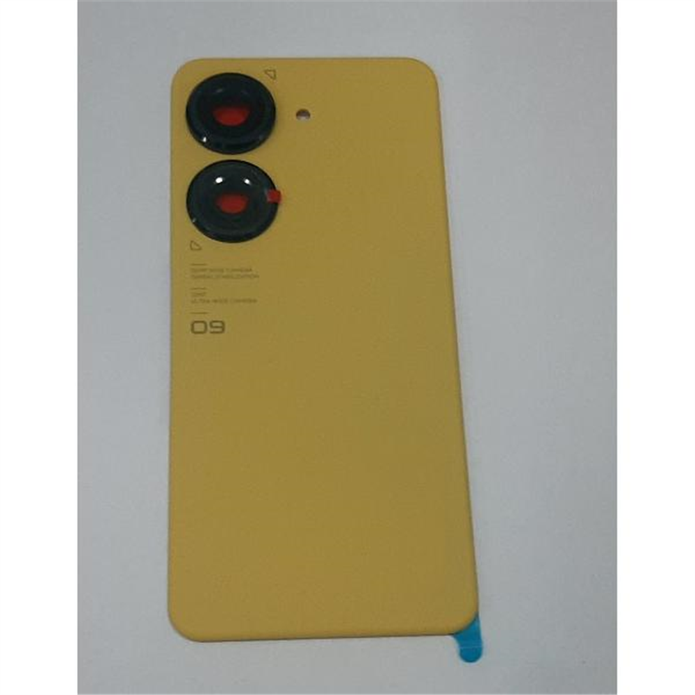 Tapa trasera o tapa bateria amarilla para Asus Zenfone 9 mas cubierta camara