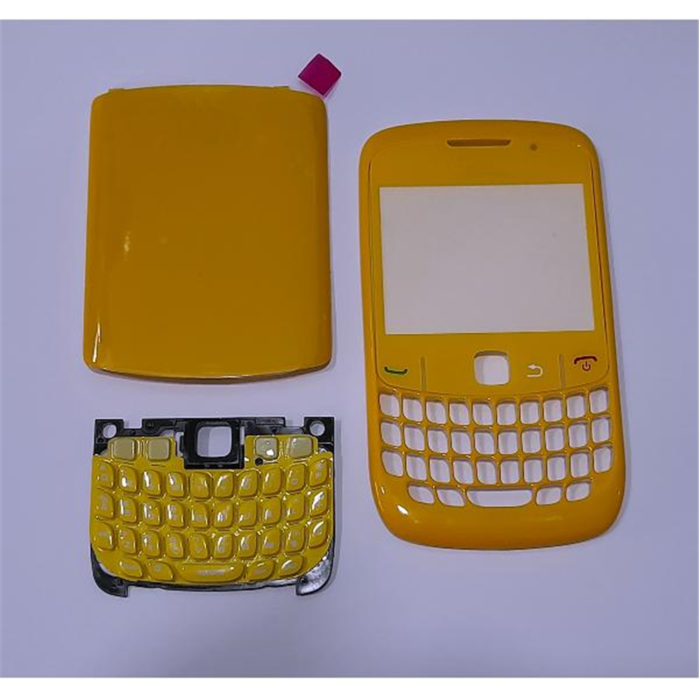 Carcasa frontal y tapa Blackberry 8520 amarilla