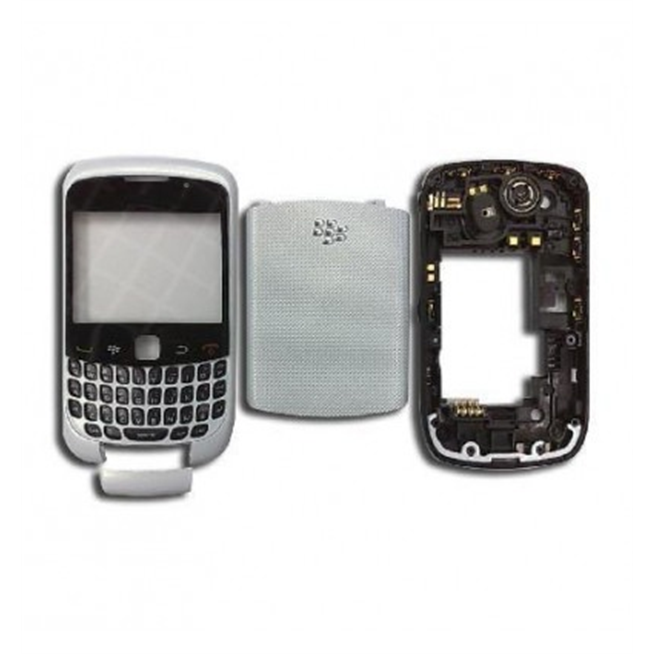 Carcasa completa plata Blackberry 9300