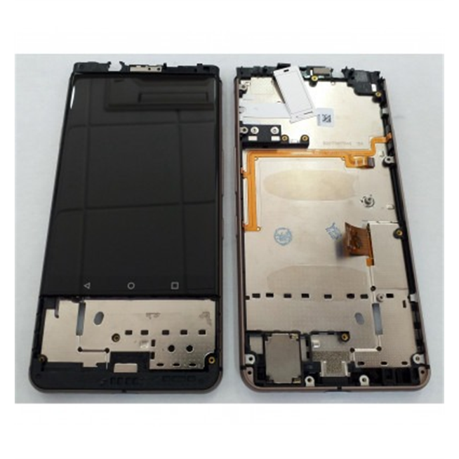Blackberry Keyone pantalla lcd + tactil negro + marco dorado premium