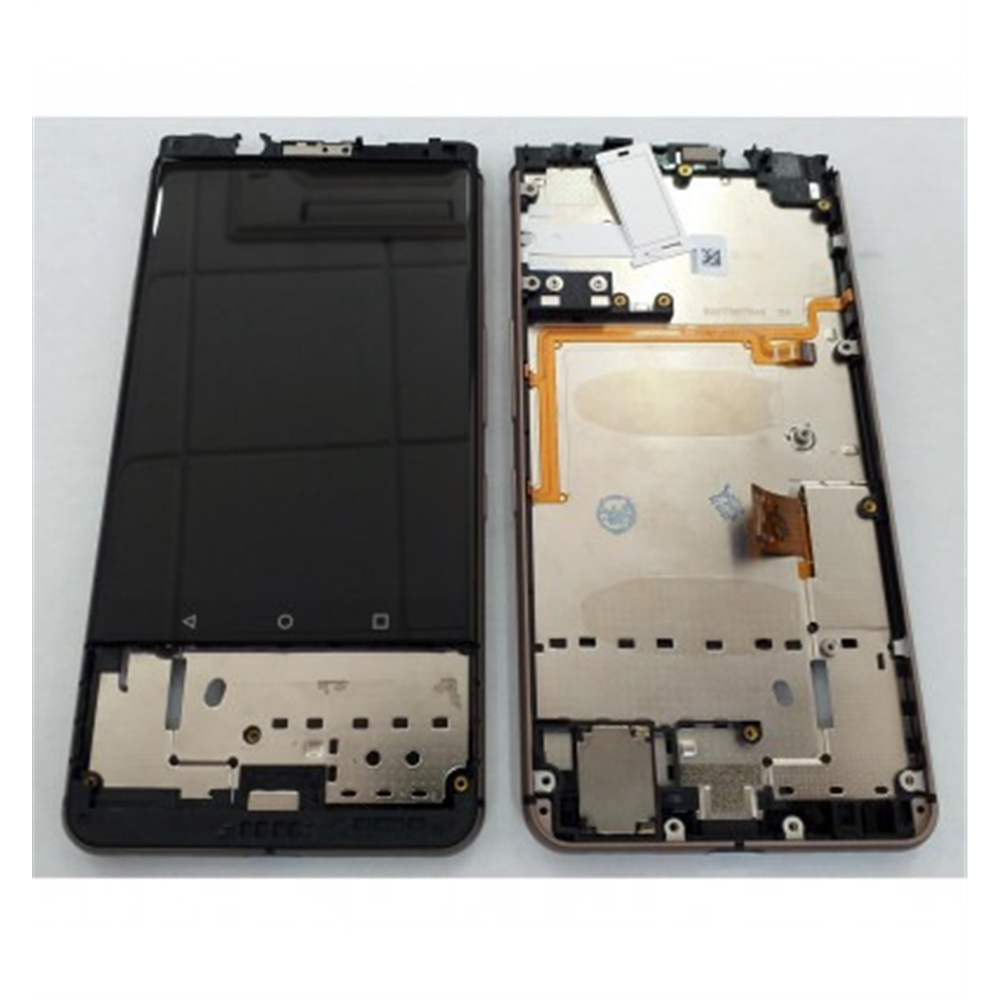 Blackberry Keyone pantalla lcd + tactil negro + marco dorado premium