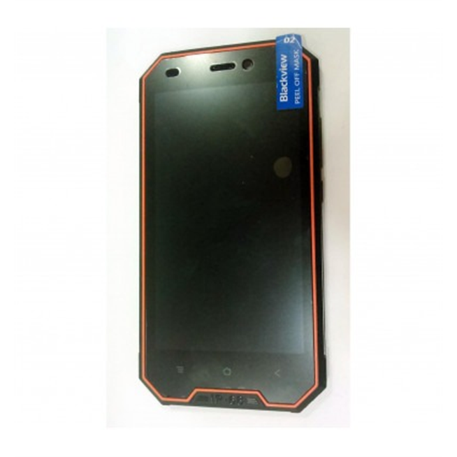 Pantalla lcd para Blackview BV4000 mas tactil negro mas marco naranja calidad premium