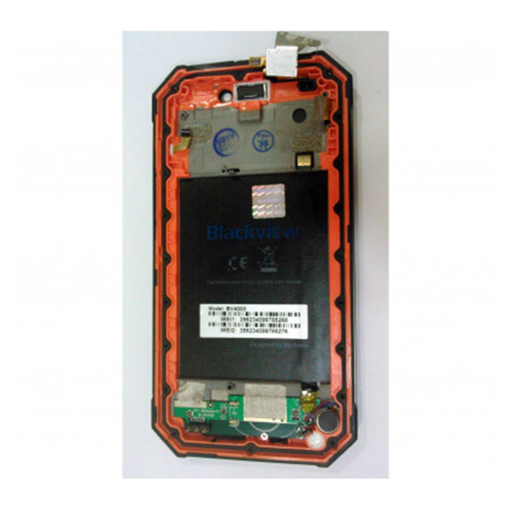 Pantalla lcd para Blackview BV4000 mas tactil negro mas marco naranja calidad premium