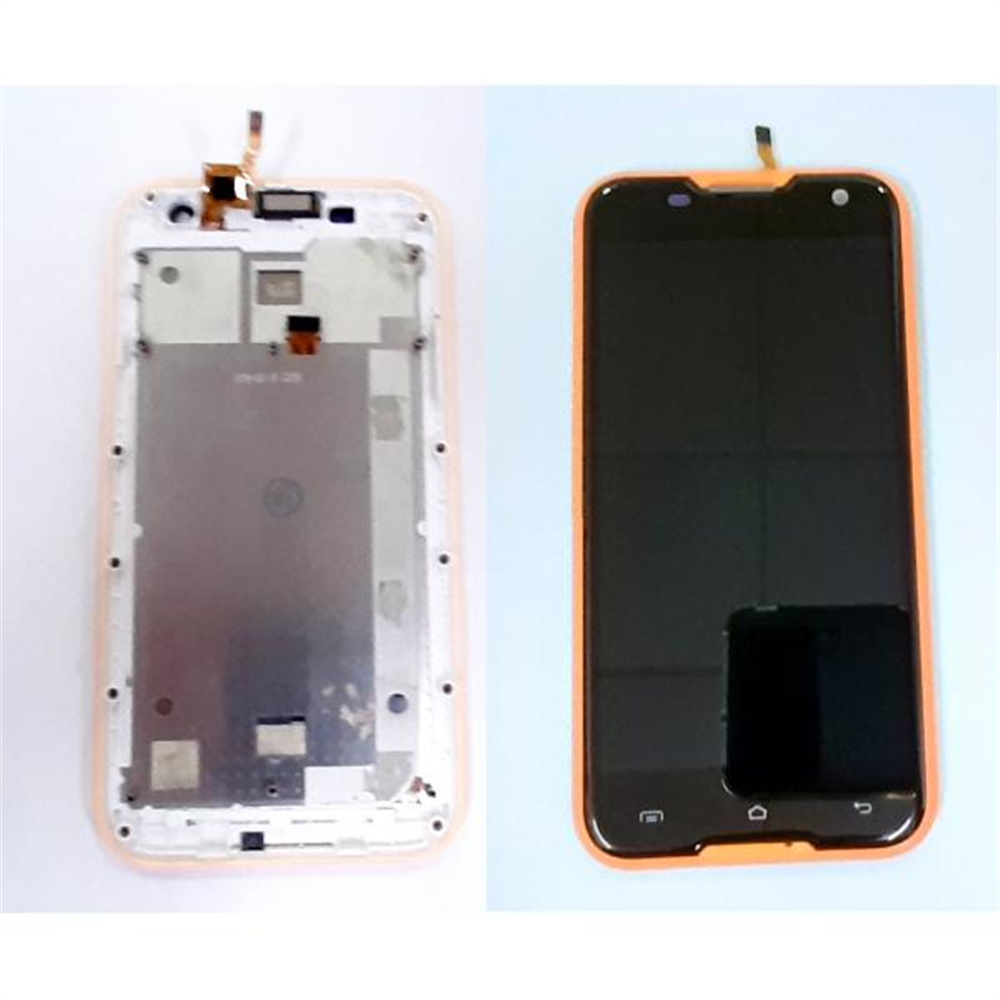 Pantalla LCD para Blackview BV5000 mas tactil negro mas marco naranja calidad premium