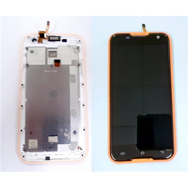 Pantalla LCD para Blackview BV5000 mas tactil negro mas marco naranja calidad premium
