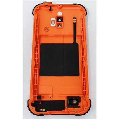 Carcasa trasera o tapa trasera negra naranja para Blackview BV5900 