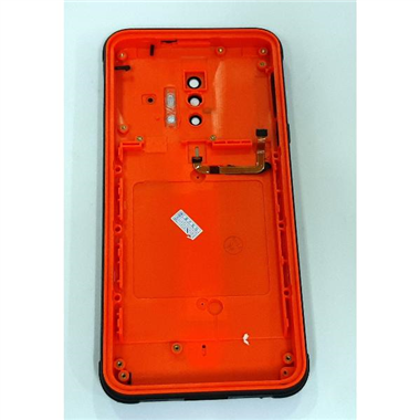 Tapa trasera o tapa bateria naranja negra para Blackview BV6300 Pro mas lente camara