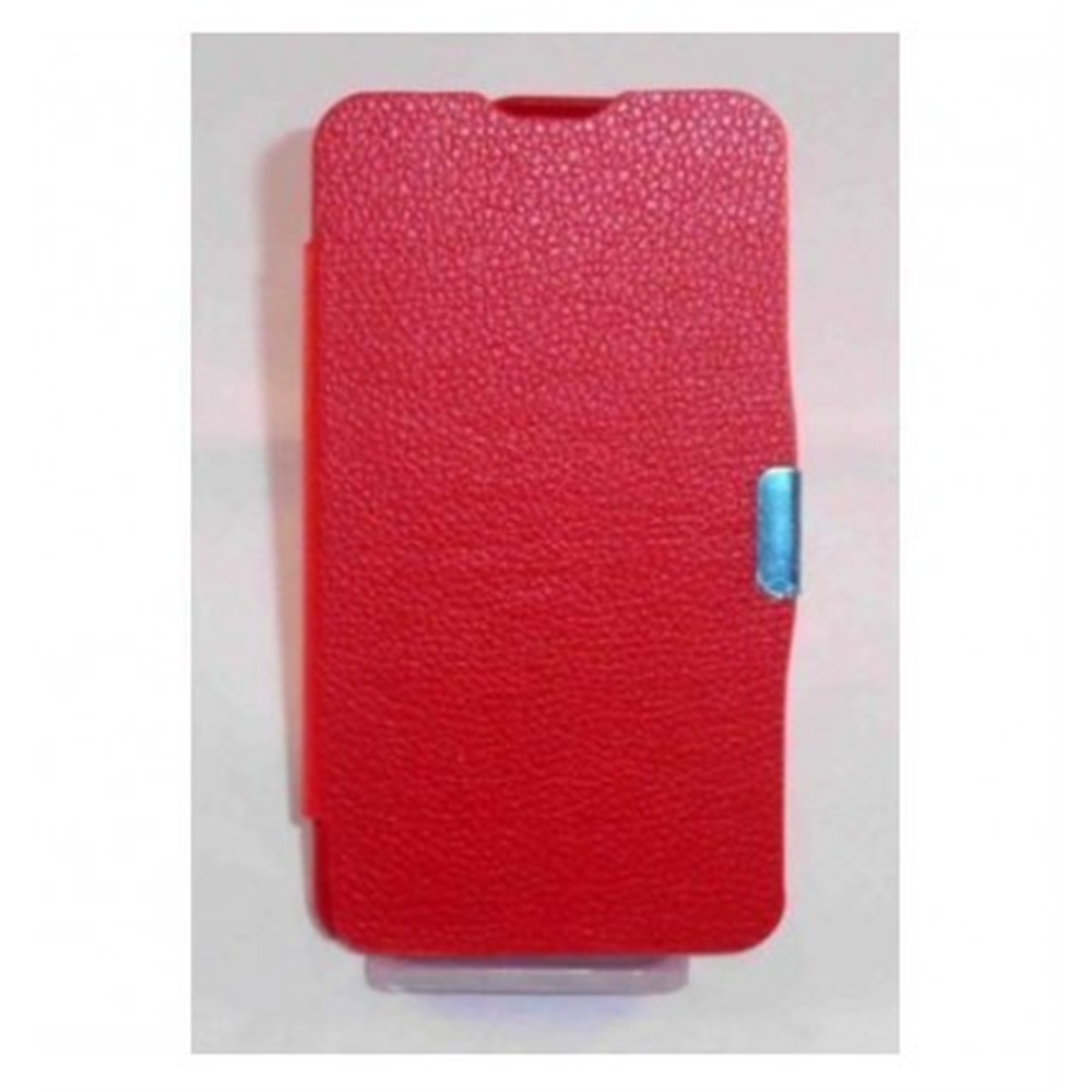 BQ Aquaris 5.7 Flip Cover con iman carcasa roja