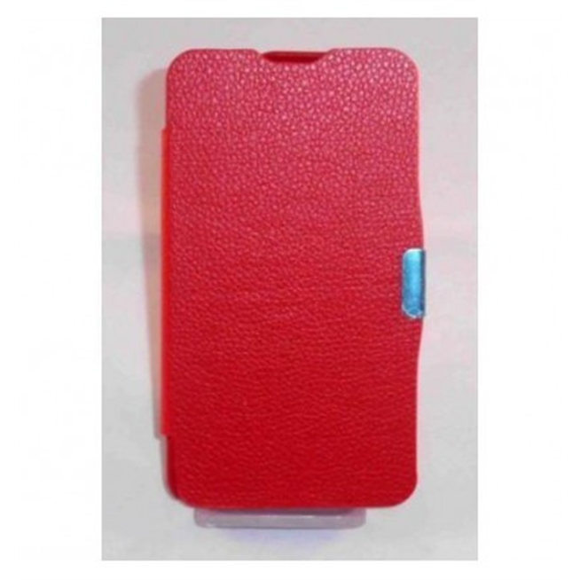 BQ Aquaris 3.5 Flip cover con iman carcasa rojo