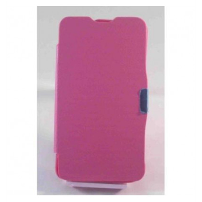 BQ Aquaris 4.5 Flip cover con iman carcasa rosa