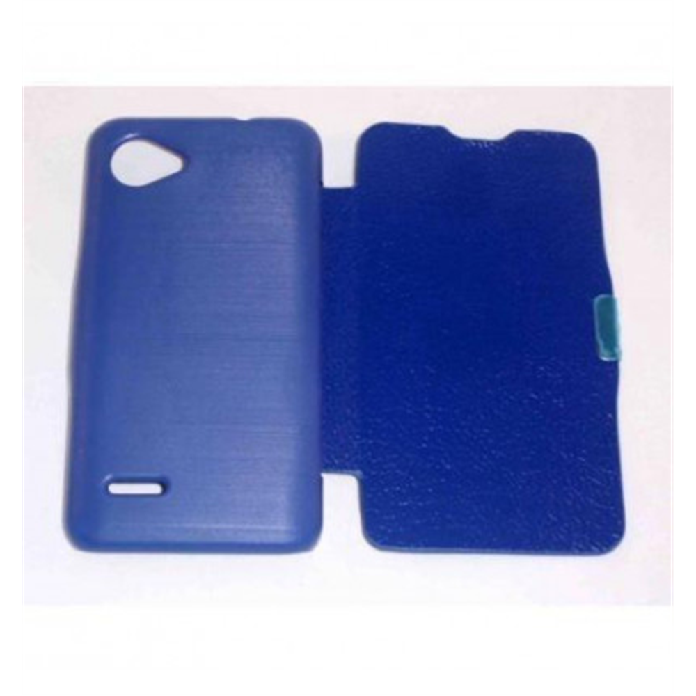 BQ Aquaris 4.5 Flip cover con iman carcasa Azul Oscuro