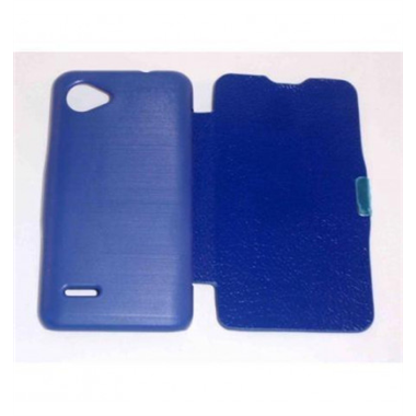 BQ Aquaris 4.5 Flip cover con iman carcasa Azul Oscuro