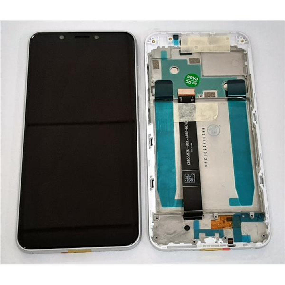 Pantalla lcd para BQ Aquaris C Vsmart Joy 1 PQ4001 mas tactil negro mas marco plata calidad premium