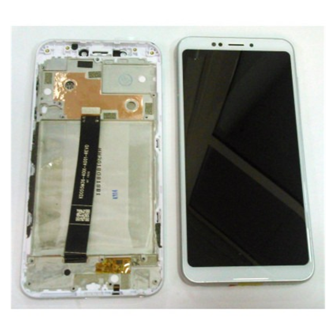 BQ Aquaris C pantalla lcd + tactil blanco + marco plata premium