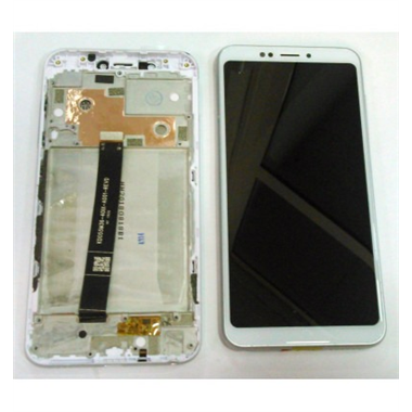 BQ Aquaris C pantalla lcd + tactil blanco + marco plata premium