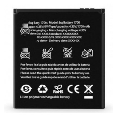 Bateria premium BQ Aquaris E4 1700mAh de desmontaje