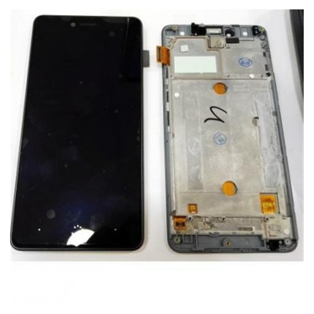 Bq Aquaris U - U lite pantalla lcd + táctil negro + marco premium remanufacturado