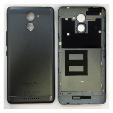 Bq Aquaris U Plus tapa bateria negra