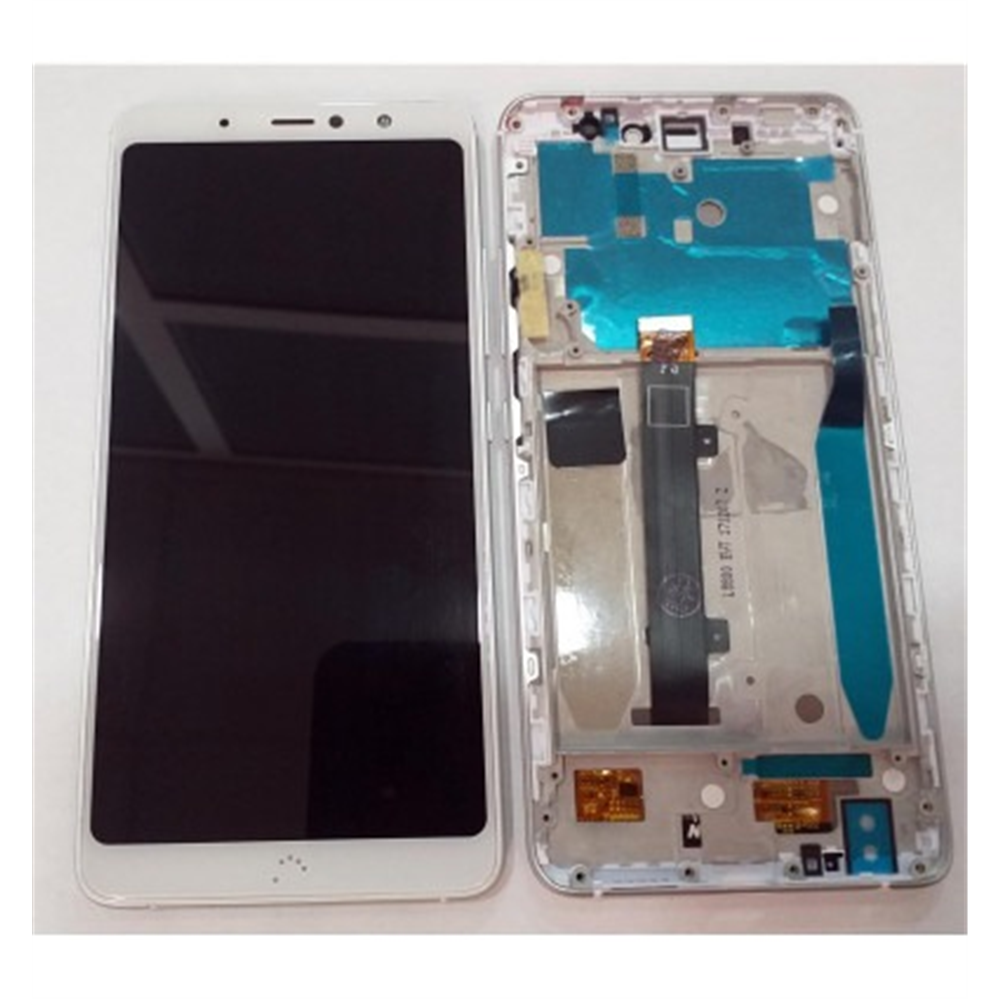 BQ Aquaris X2 X2 Pro pantalla lcd + tactil blanco + marco plata