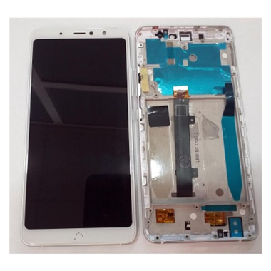 BQ Aquaris X2 X2 Pro pantalla lcd + tactil blanco + marco plata